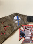 Thin Line Embroidery - Leather Face Motorcycle Gear