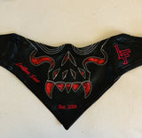 Custom Embroidery - Leather Face Motorcycle Gear