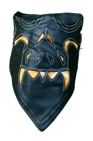 fangs full face motorcycle helmet Skull w/ Fangs – Leather Face Motorcycle Gear